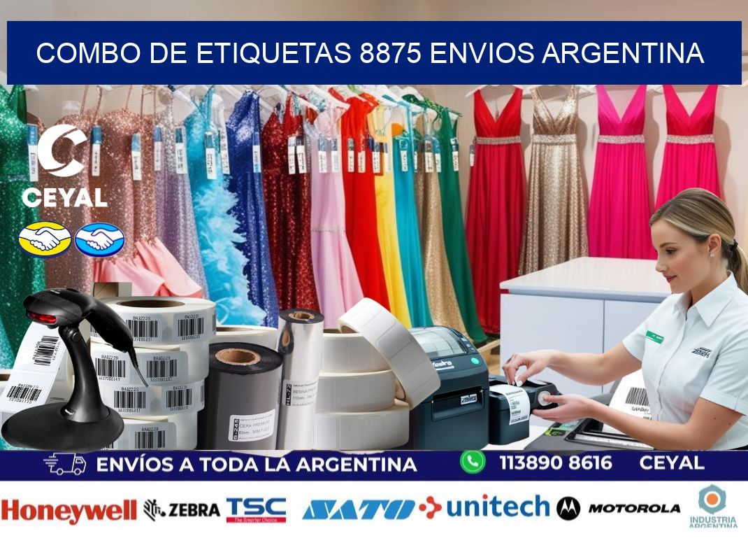 Combo de etiquetas 8875 ENVIOS ARGENTINA