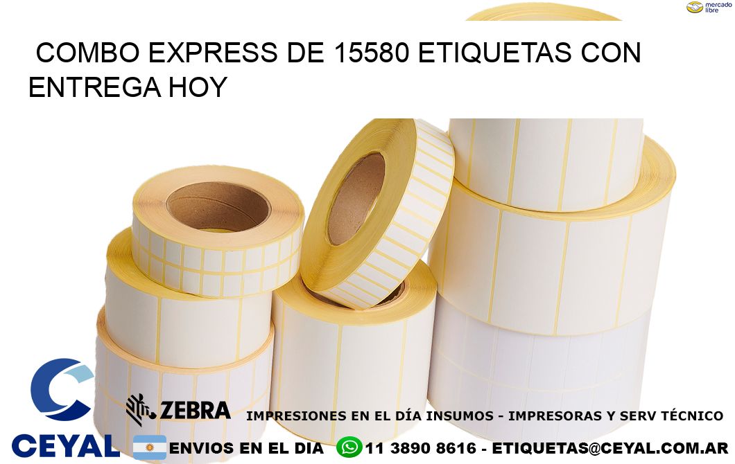 Combo express de 15580 etiquetas con entrega hoy