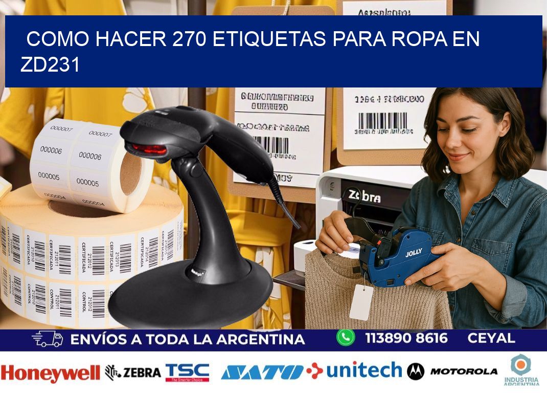 Como hacer 270 etiquetas para ropa en zd231