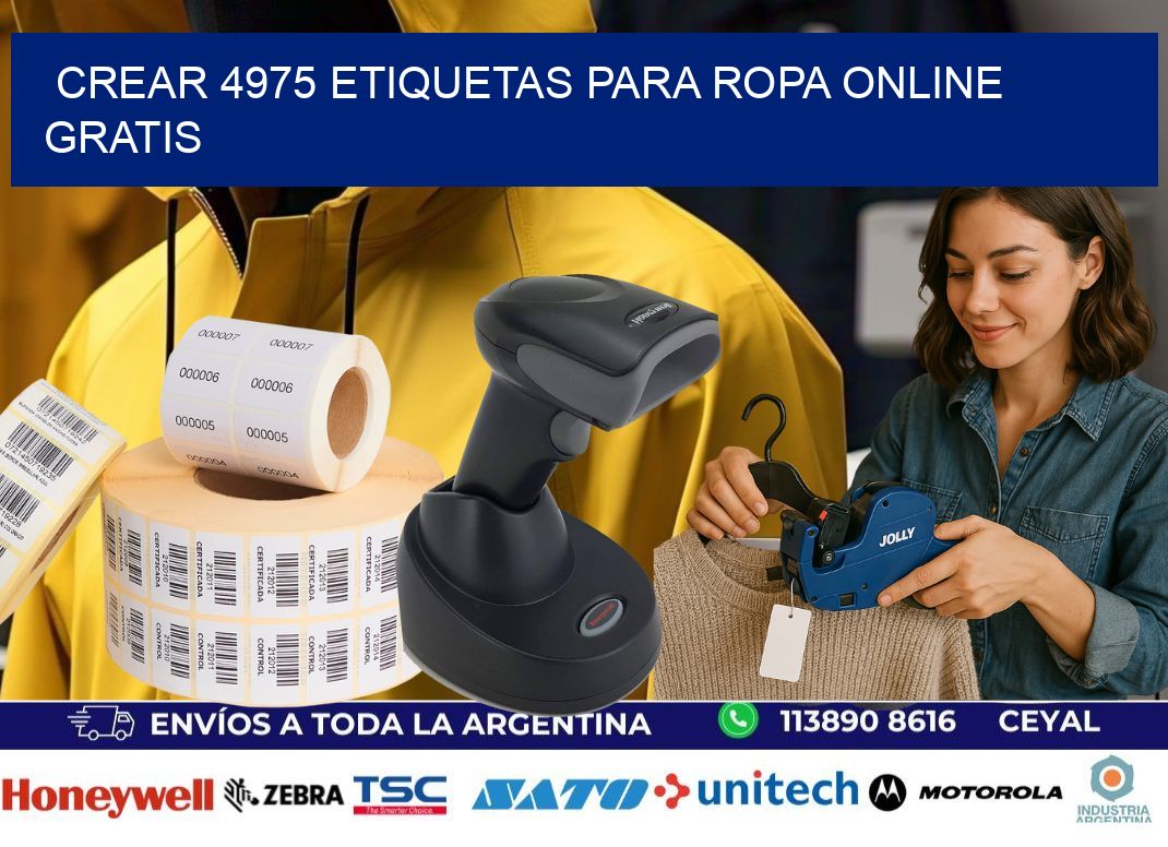 Crear 4975 etiquetas para ropa online gratis