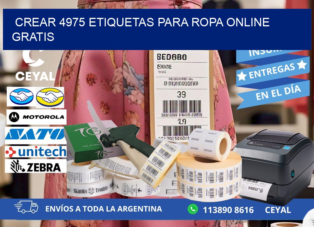 Crear 4975 etiquetas para ropa online gratis