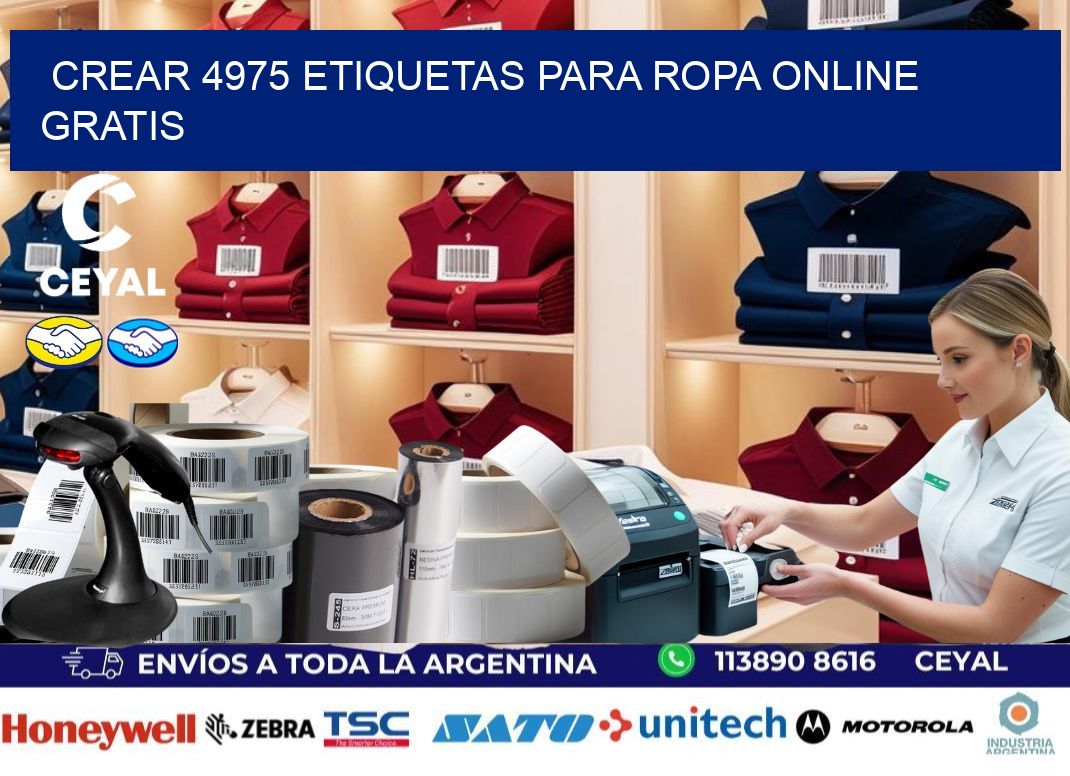 Crear 4975 etiquetas para ropa online gratis