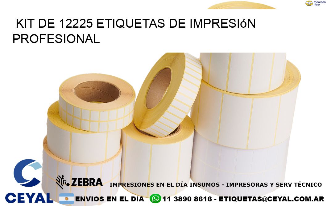 Kit de 12225 etiquetas de impresión profesional