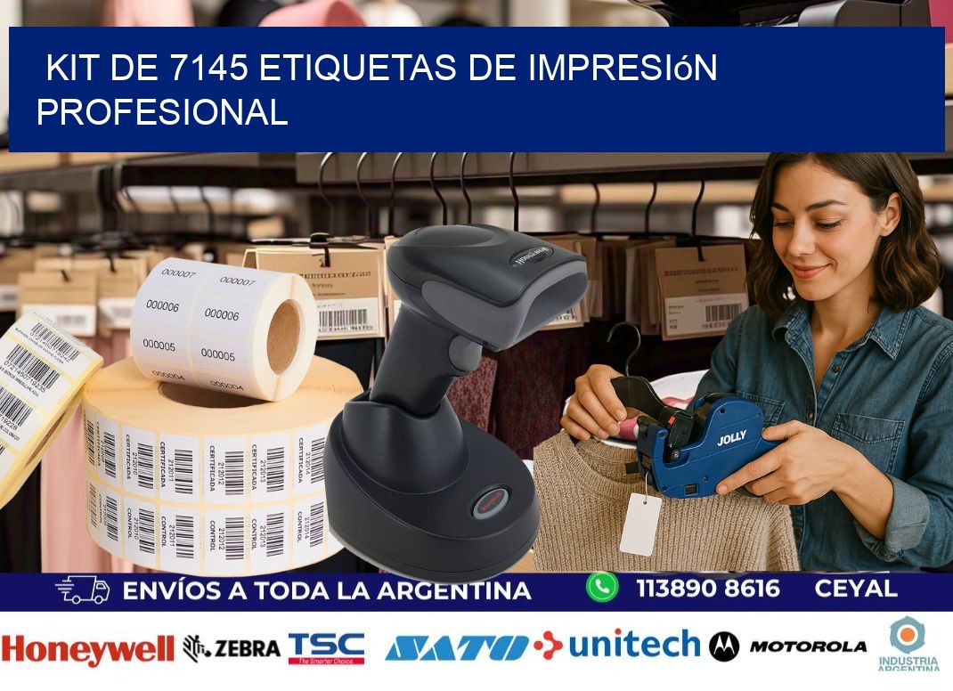 Kit de 7145 etiquetas de impresión profesional
