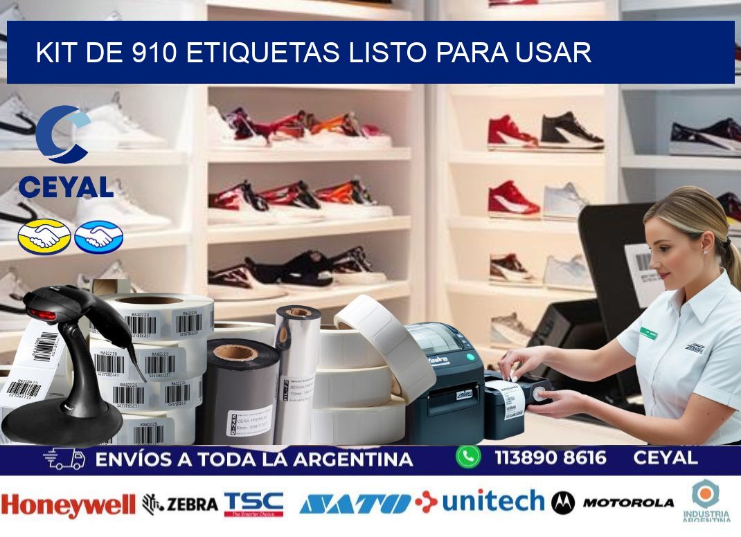 Kit de 910 etiquetas listo para usar