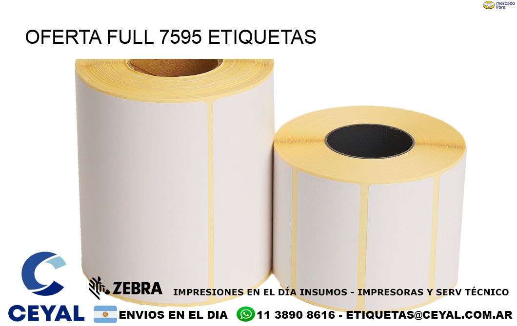 Oferta full 7595 etiquetas