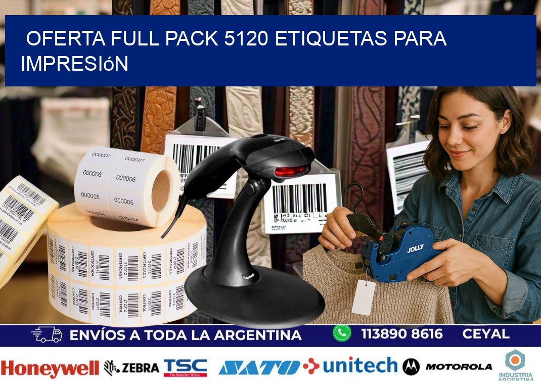 Oferta full pack 5120 etiquetas para impresión