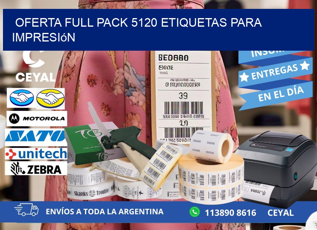 Oferta full pack 5120 etiquetas para impresión