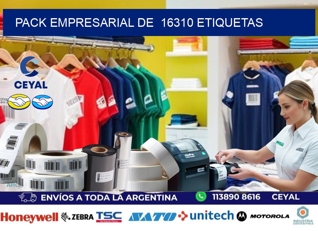 Pack empresarial de  16310 etiquetas