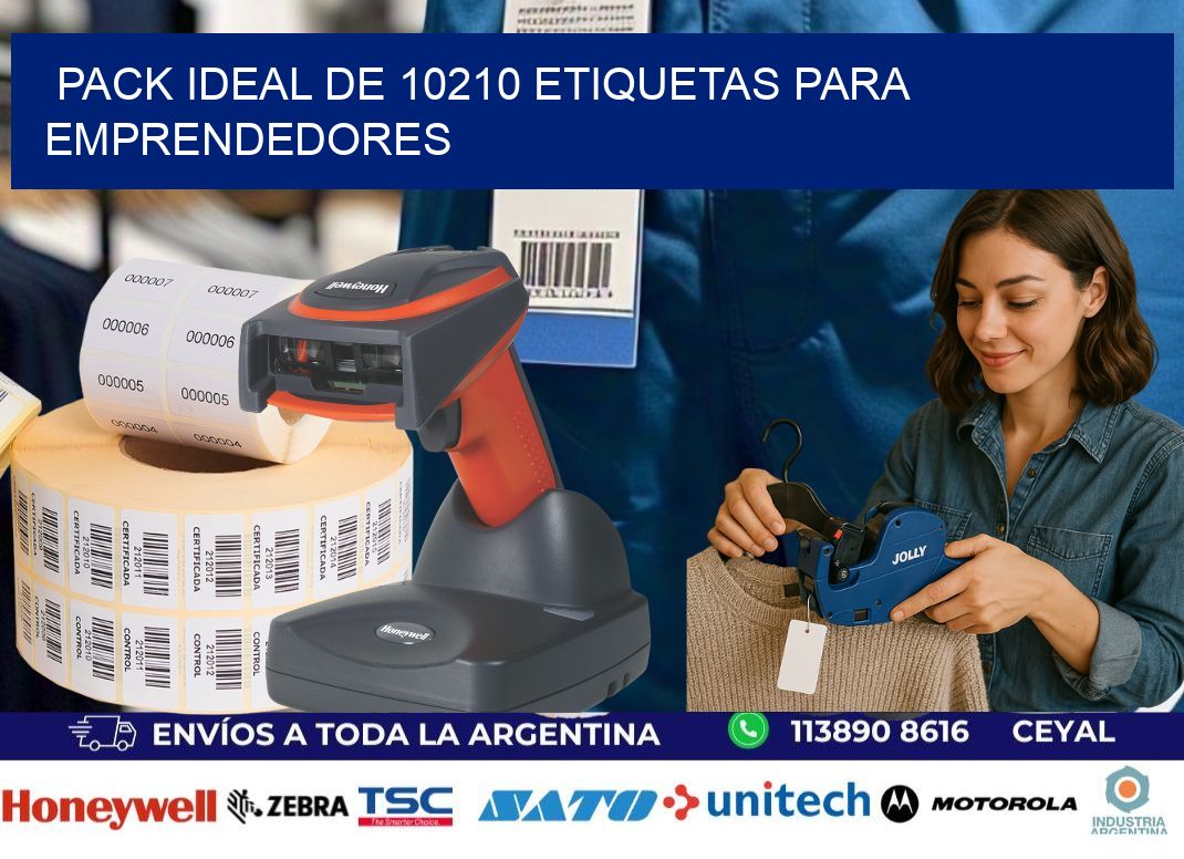Pack ideal de 10210 etiquetas para emprendedores
