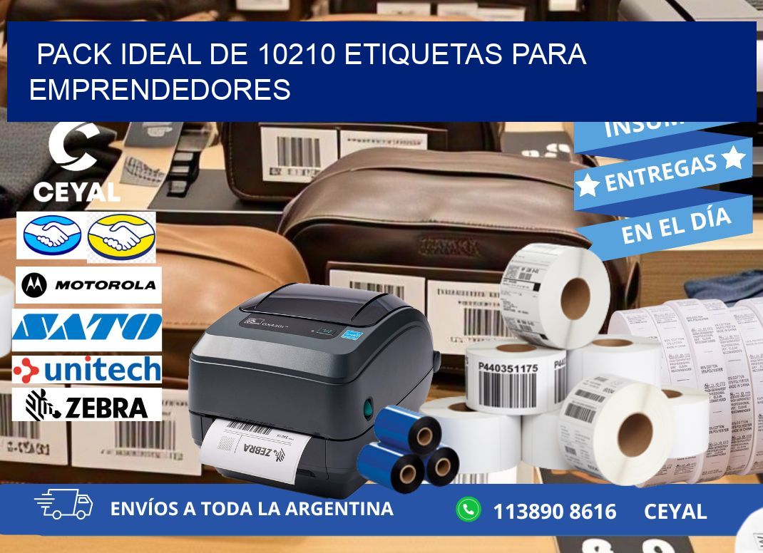 Pack ideal de 10210 etiquetas para emprendedores