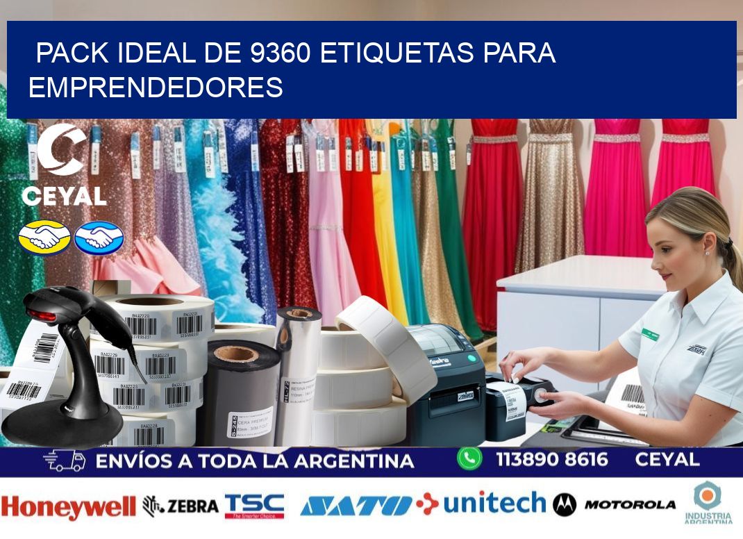 Pack ideal de 9360 etiquetas para emprendedores