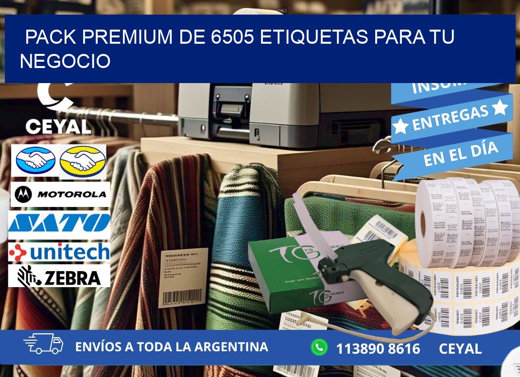Pack premium de 6505 etiquetas para tu negocio