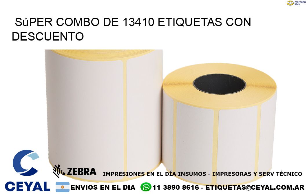 Súper combo de 13410 etiquetas con descuento