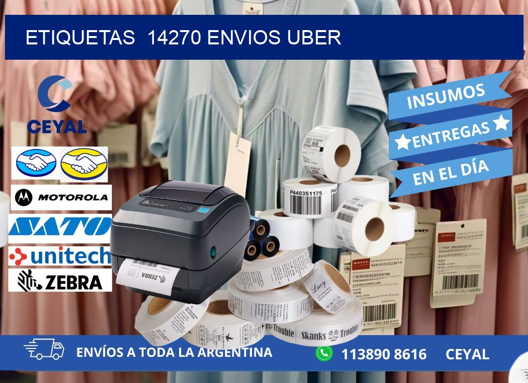 etiquetas  14270 ENVIOS UBER