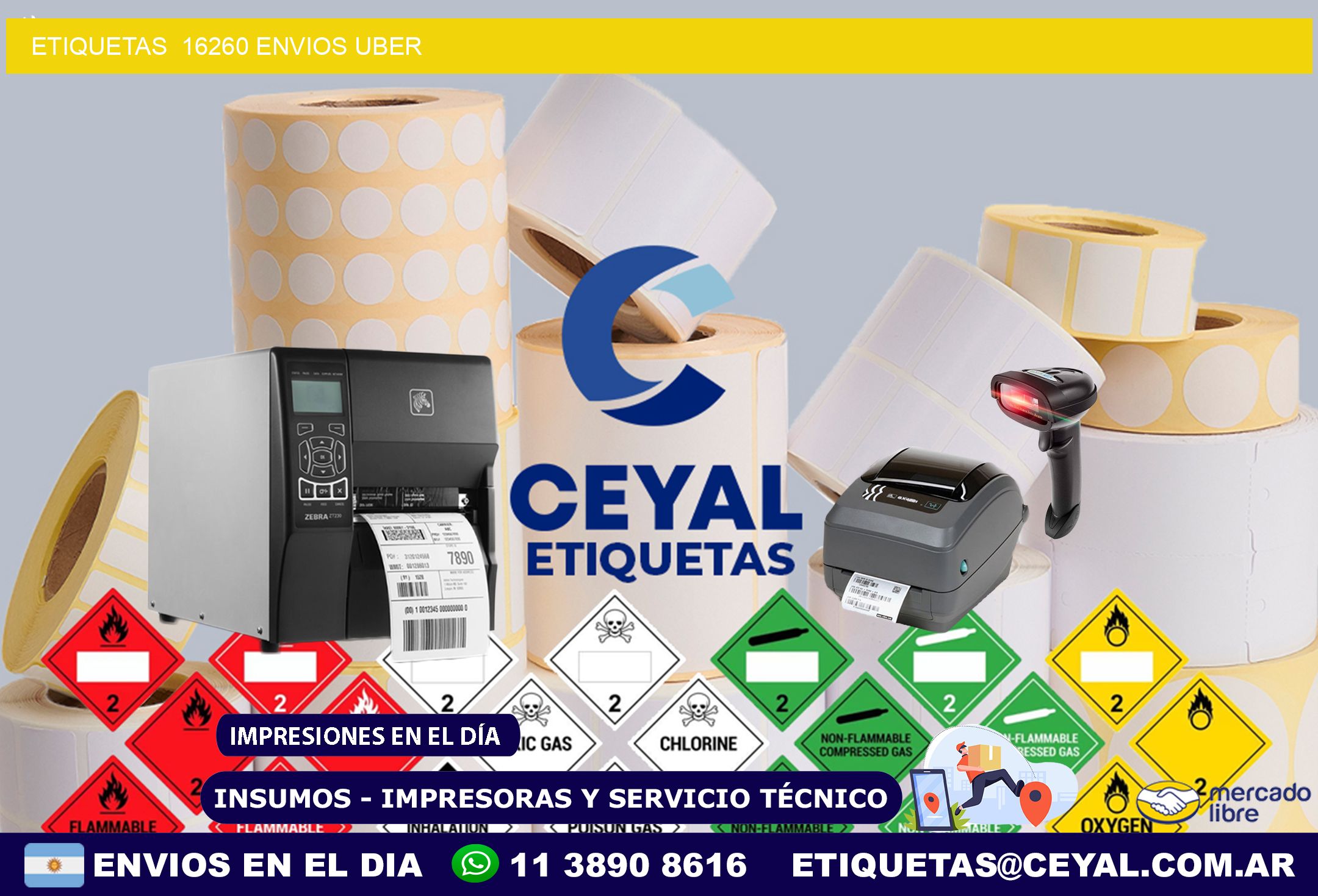 etiquetas  16260 ENVIOS UBER