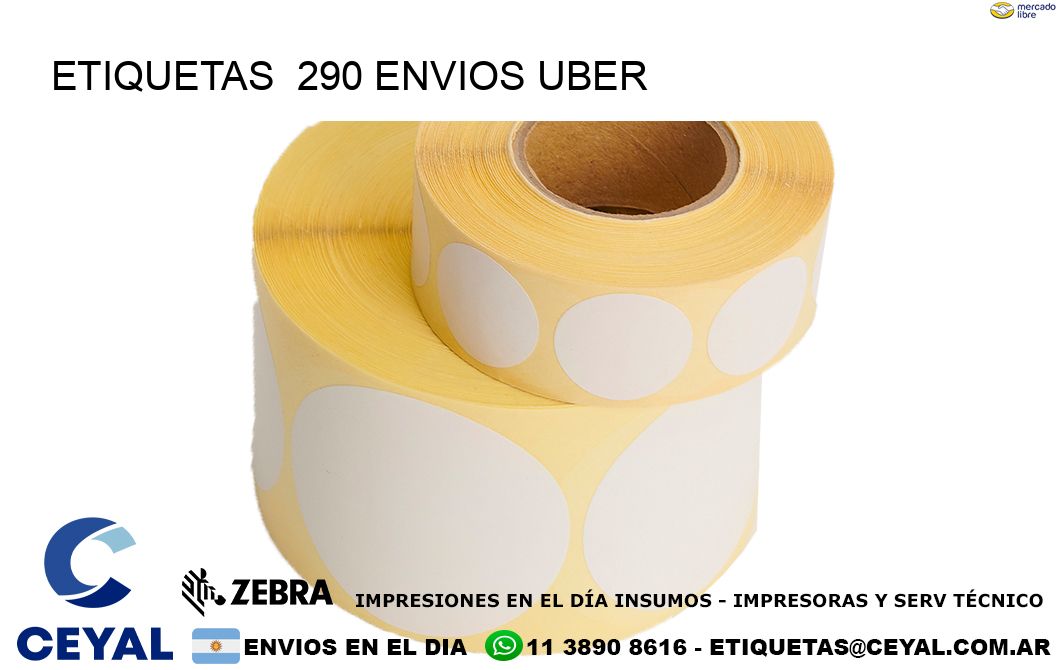 etiquetas  290 ENVIOS UBER