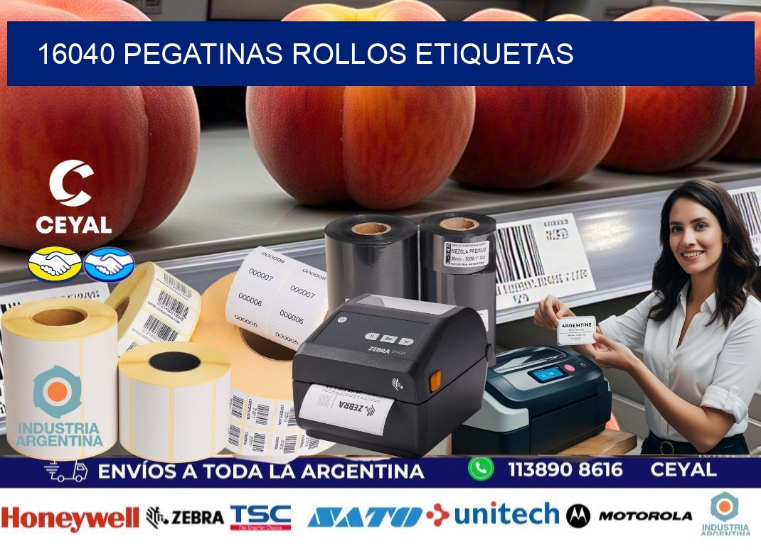 16040 Pegatinas rollos etiquetas