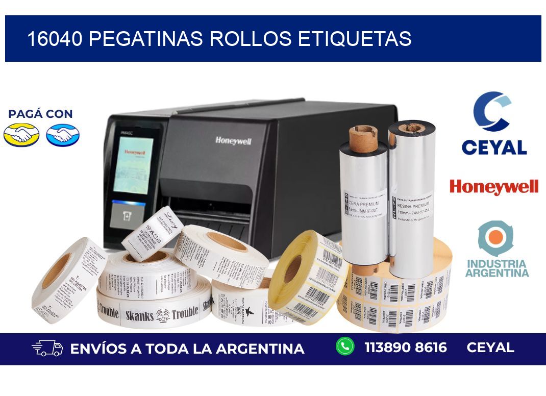 16040 Pegatinas rollos etiquetas