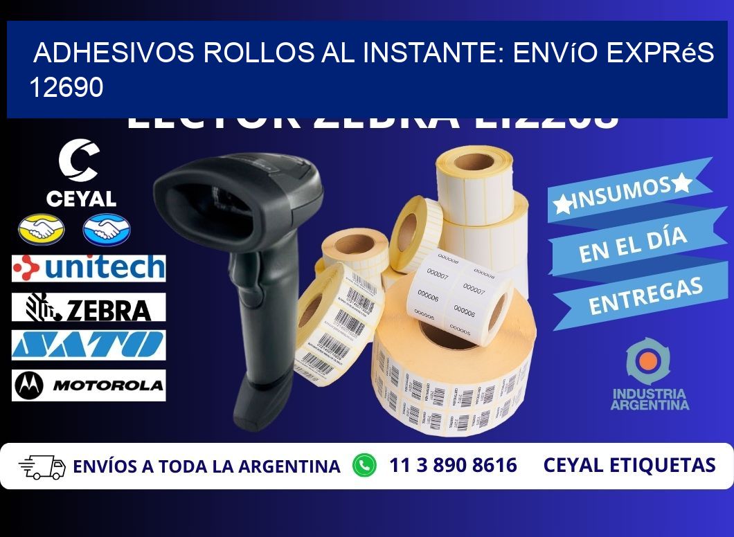 Adhesivos rollos al Instante: Envío Exprés 12690