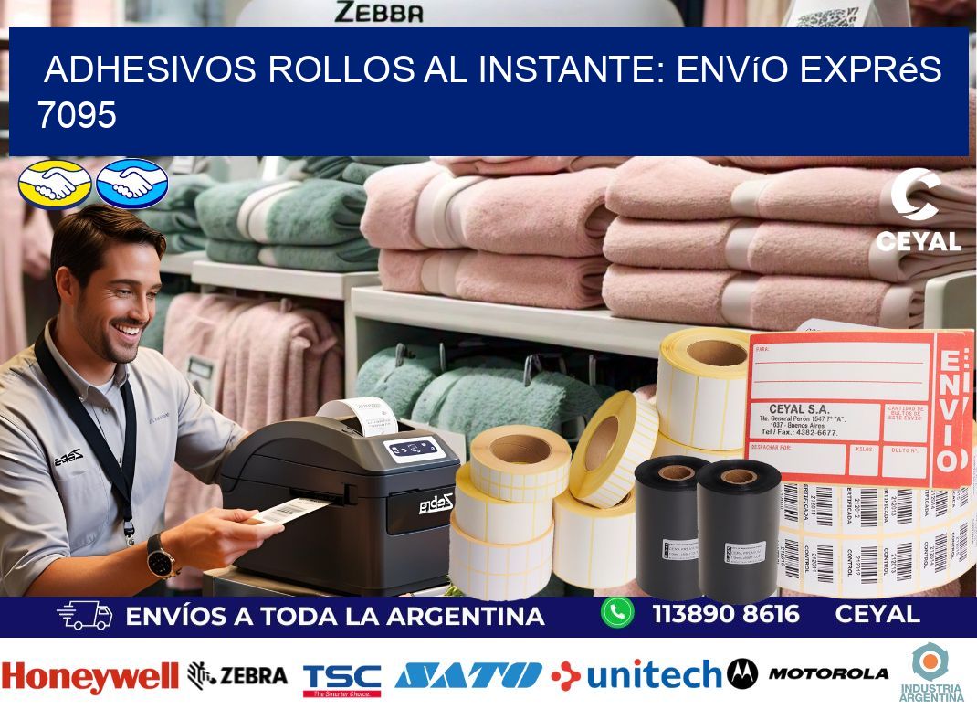 Adhesivos rollos al Instante: Envío Exprés 7095