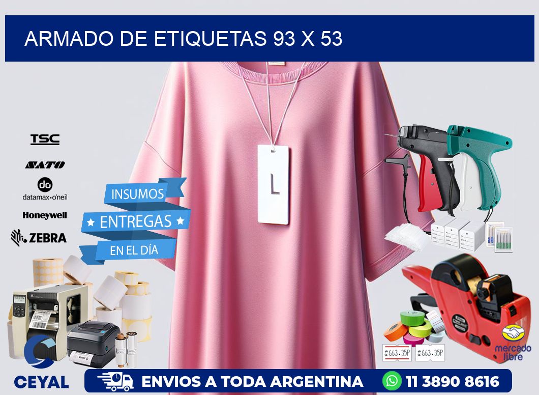 Armado de etiquetas 93 x 53