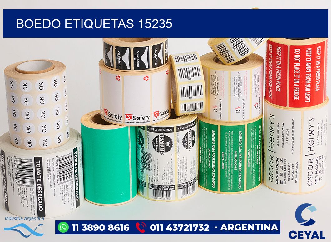 Boedo etiquetas 15235
