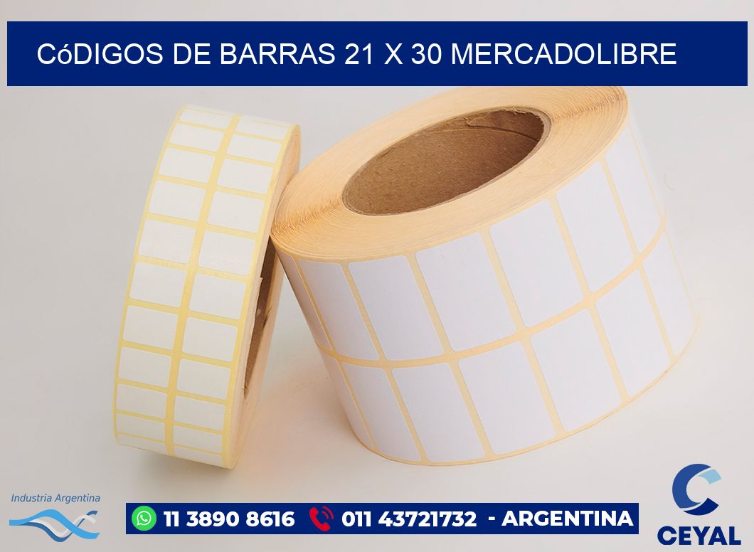 Códigos de Barras 21 x 30 MERCADOLIBRE