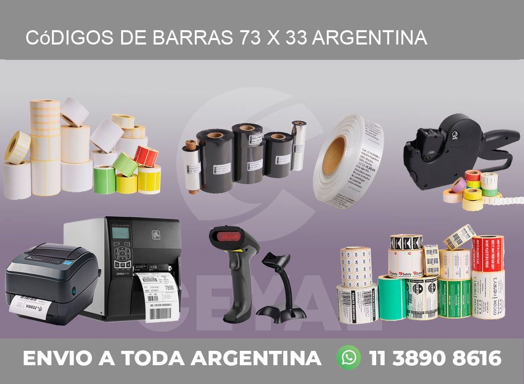 Códigos de Barras 73 x 33 argentina