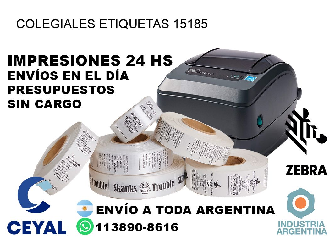 Colegiales etiquetas 15185