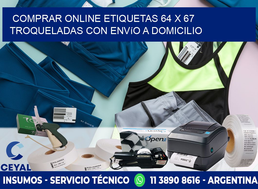 Comprar online etiquetas 64 x 67 troqueladas con envío a domicilio