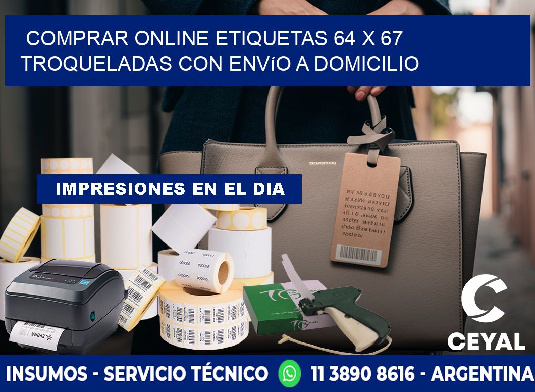 Comprar online etiquetas 64 x 67 troqueladas con envío a domicilio
