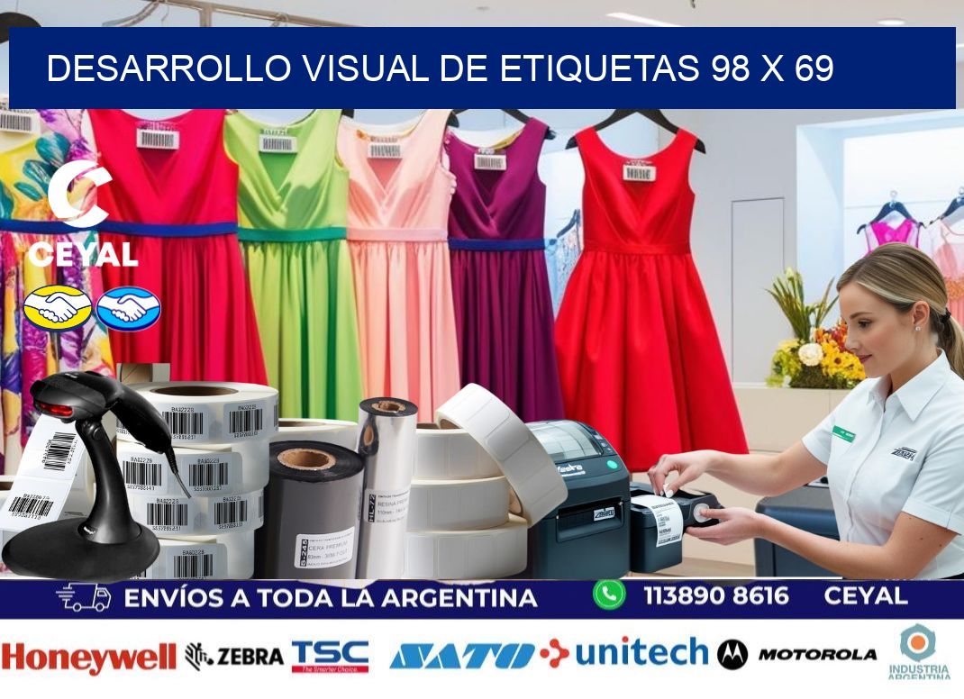 Desarrollo visual de etiquetas 98 x 69