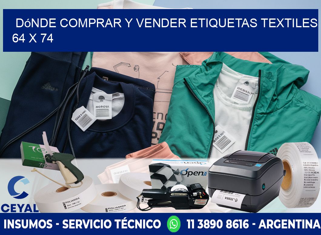 Dónde Comprar y Vender Etiquetas Textiles 64 x 74