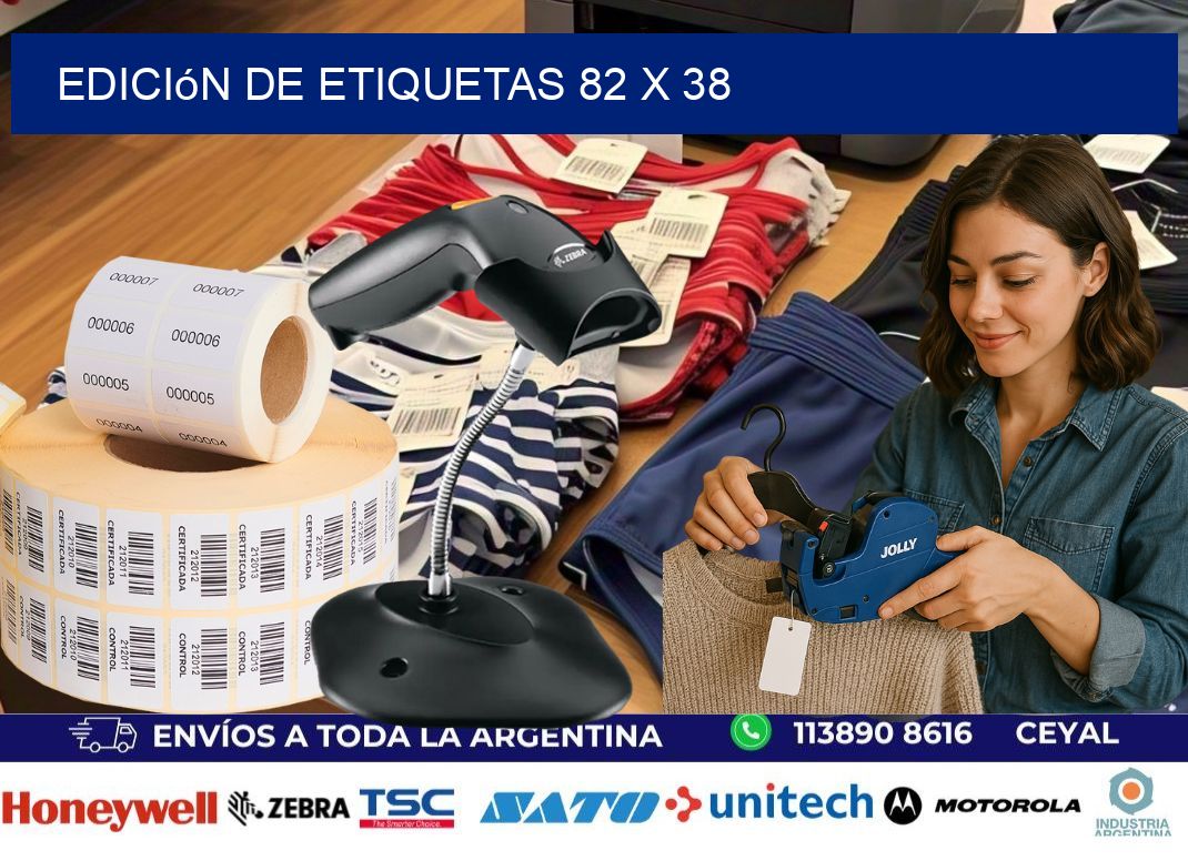 Edición de etiquetas 82 x 38