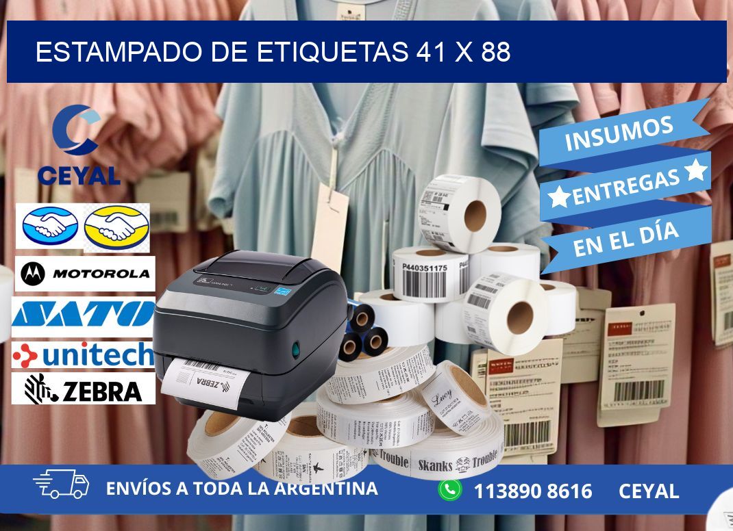Estampado de etiquetas 41 x 88
