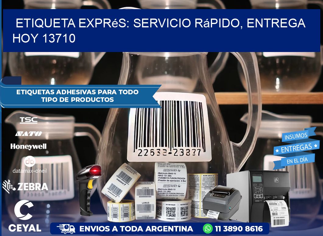Etiqueta Exprés: Servicio Rápido, Entrega Hoy 13710