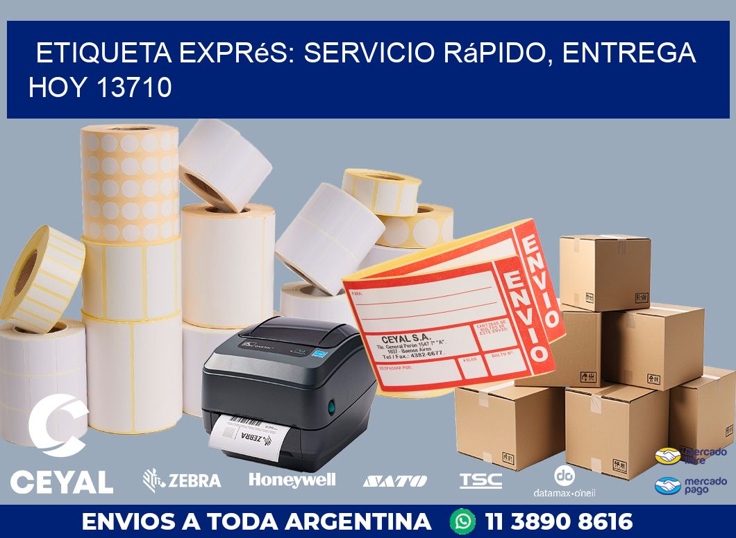 Etiqueta Exprés: Servicio Rápido, Entrega Hoy 13710