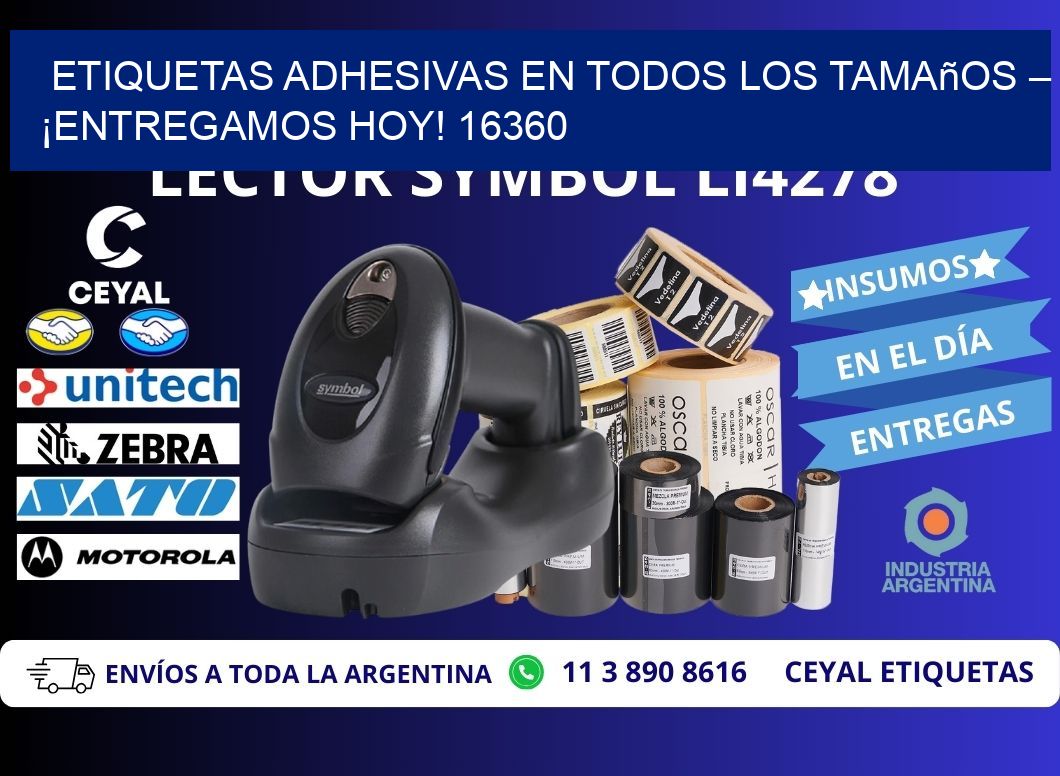 Etiquetas Adhesivas en Todos los Tamaños – ¡Entregamos Hoy! 16360