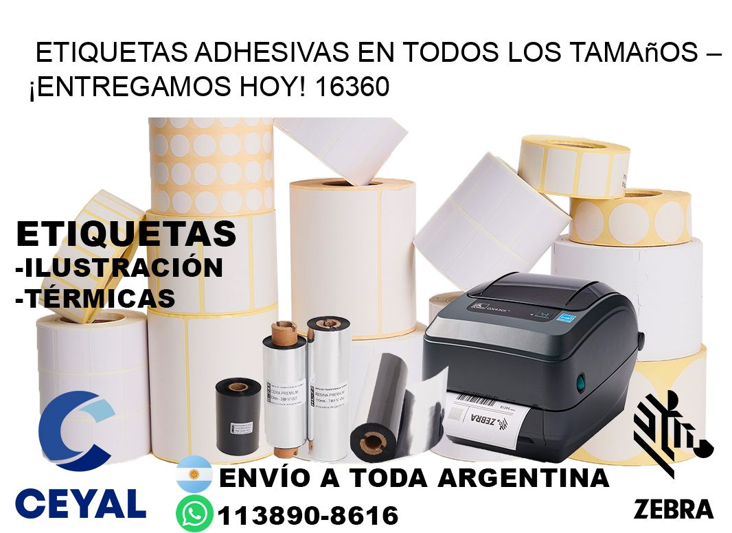 Etiquetas Adhesivas en Todos los Tamaños – ¡Entregamos Hoy! 16360