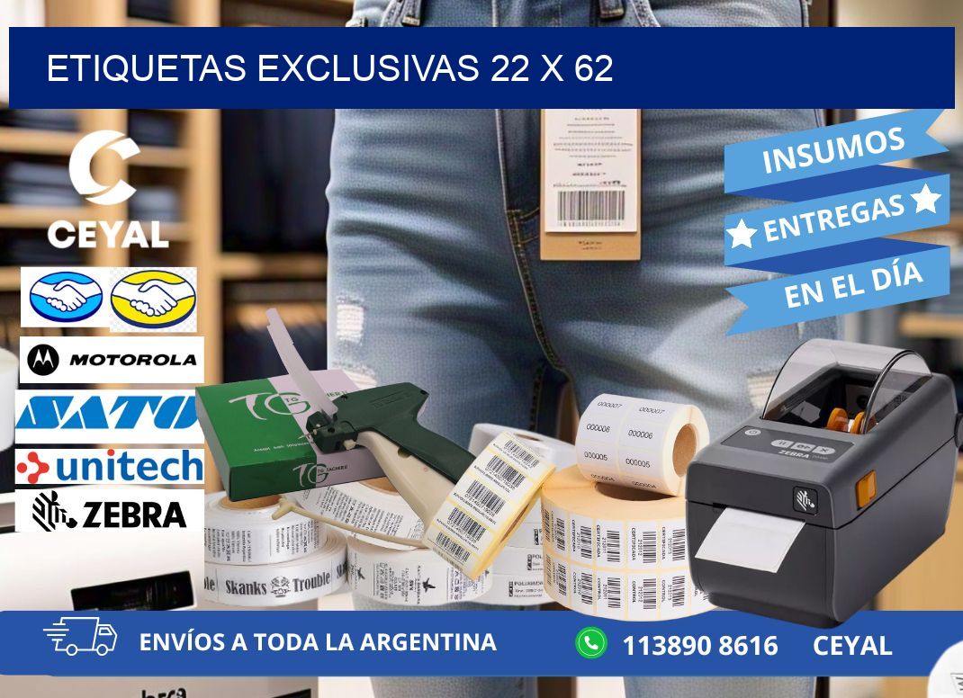 Etiquetas exclusivas 22 x 62