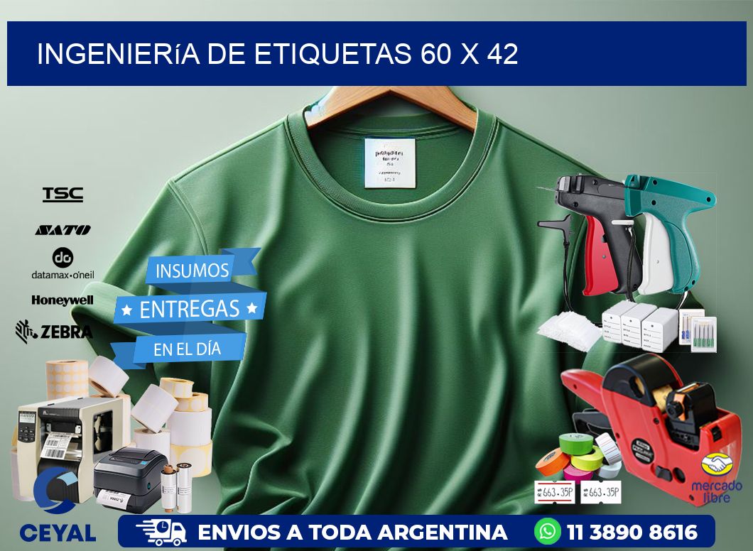 Ingeniería de etiquetas 60 x 42