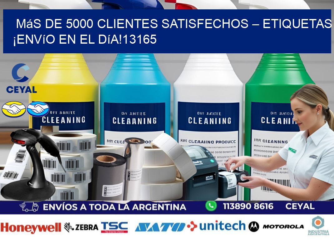 Más de 5000 Clientes Satisfechos – etiquetas ¡Envío en el Día!13165