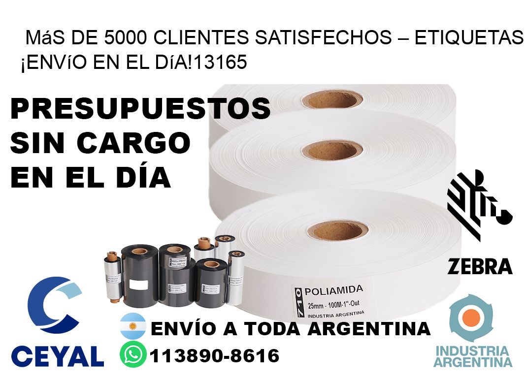 Más de 5000 Clientes Satisfechos – etiquetas ¡Envío en el Día!13165