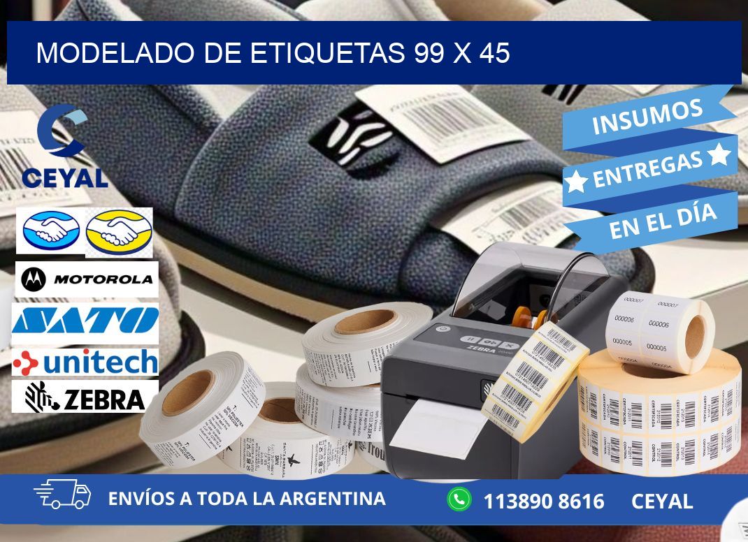 Modelado de etiquetas 99 x 45
