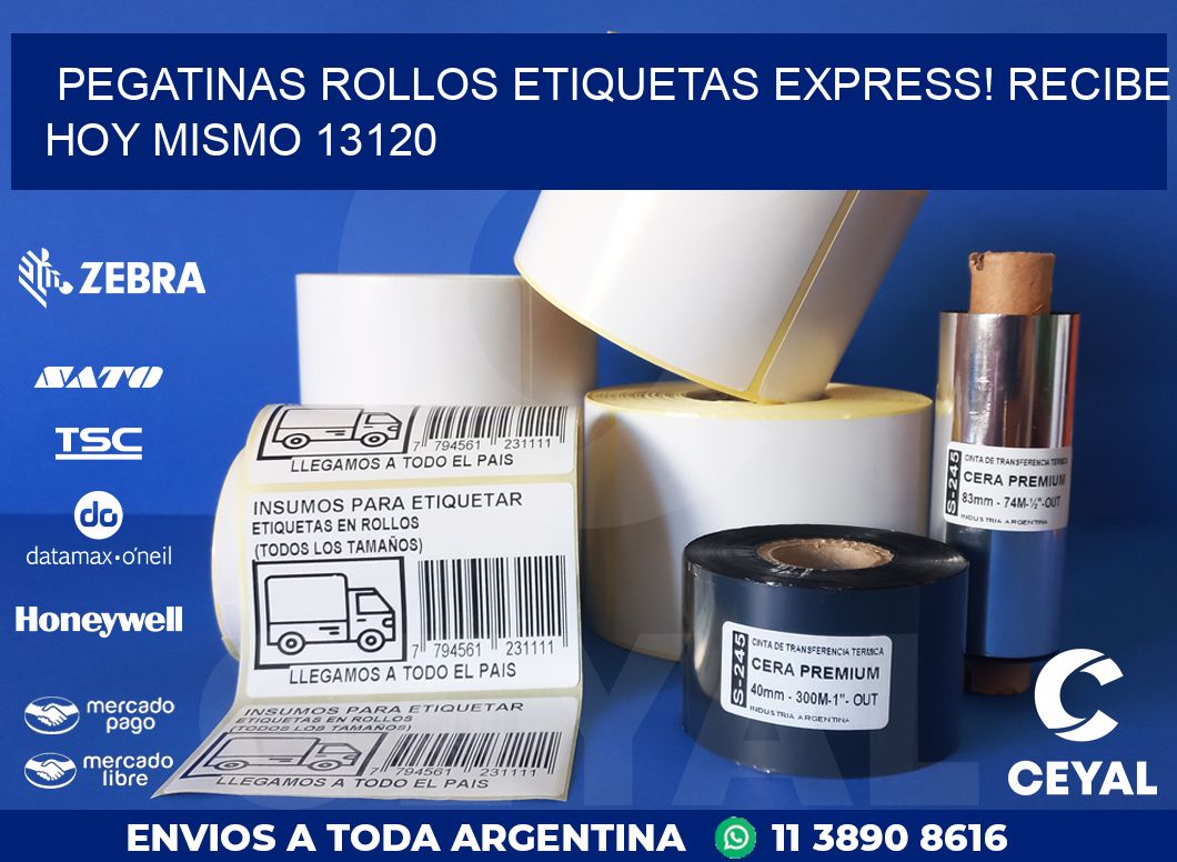 Pegatinas rollos etiquetas Express! Recibe Hoy Mismo 13120
