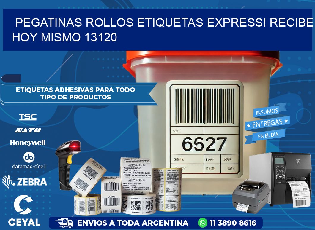 Pegatinas rollos etiquetas Express! Recibe Hoy Mismo 13120