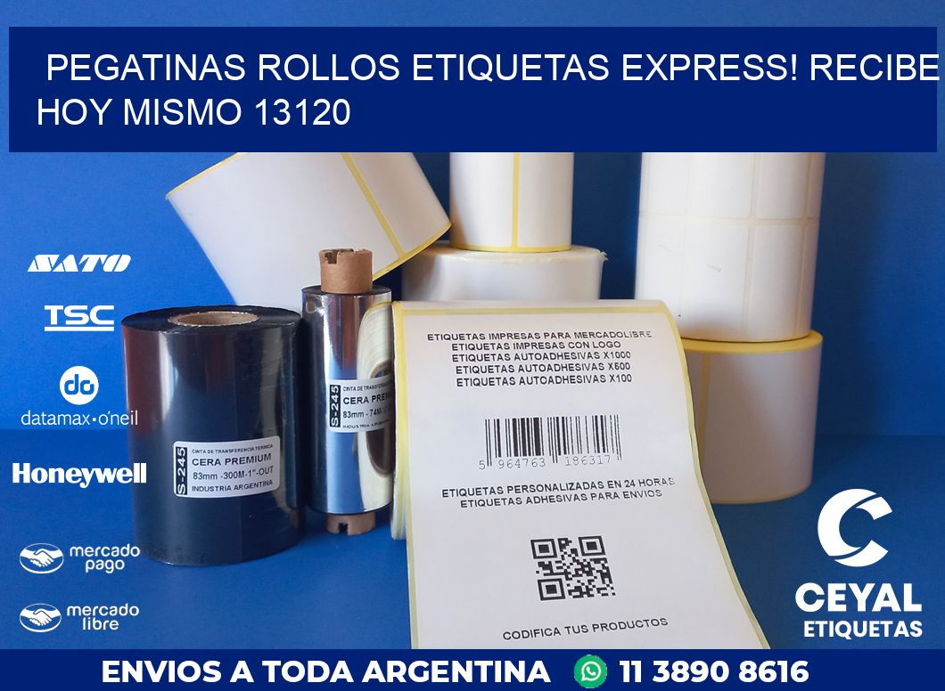 Pegatinas rollos etiquetas Express! Recibe Hoy Mismo 13120