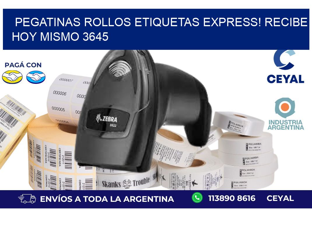 Pegatinas rollos etiquetas Express! Recibe Hoy Mismo 3645