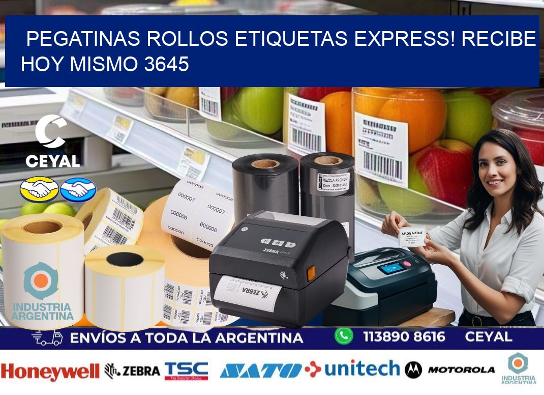 Pegatinas rollos etiquetas Express! Recibe Hoy Mismo 3645